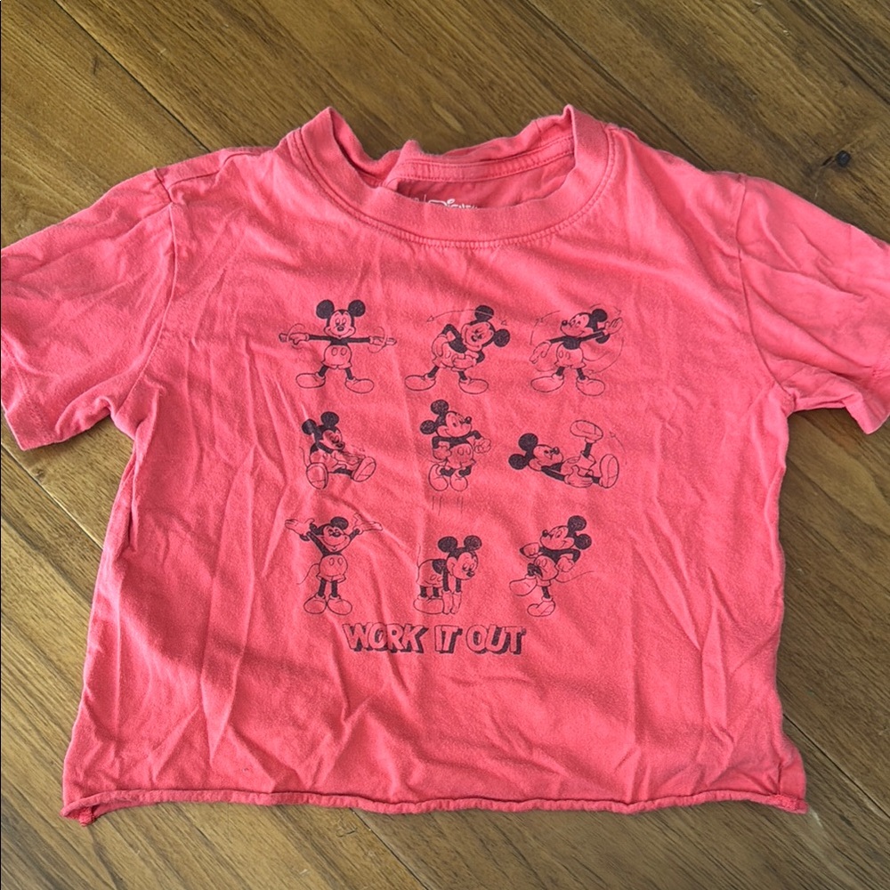 GAP Kids Coral T-Shirt with Mickey Mouse Print